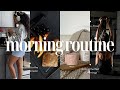 A REALISTIC MORNING ROUTINE *from a non morning person* my productivity, breakfast, fitness+gym fits