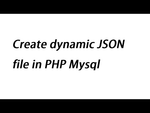 Create dynamic JSON file in PHP Mysql