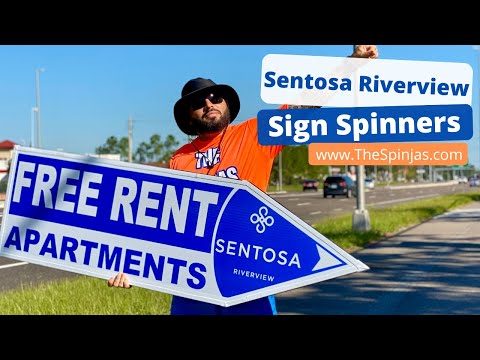 The Spinjas Sign Spinners for Sentosa Riverview in Tampa, Florida