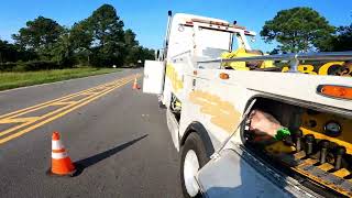Heavy Wrecker Recovery International Box Truck That Hit A Tree