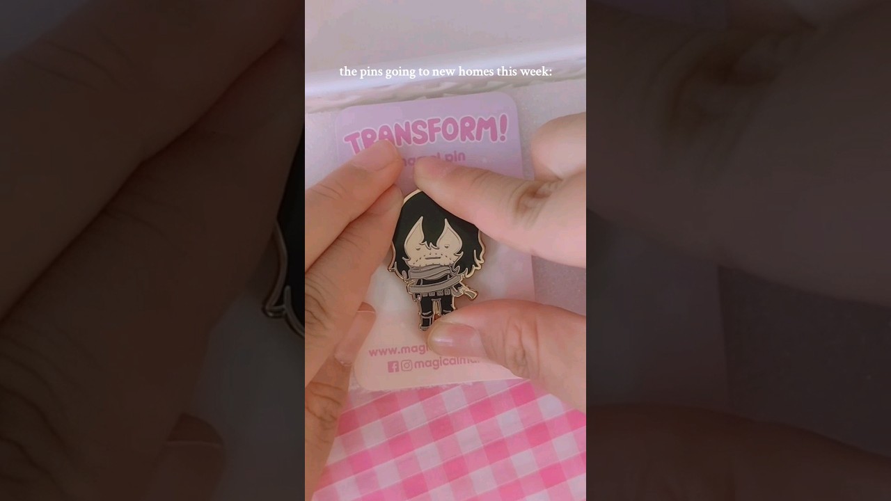 loads of enamel pins are going out this week! from my hero academia to haikyuu to genshin impact...