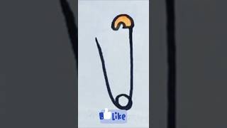 Safety pin📌 #shrots #drawing #Pin#easydrawing #trendingreels