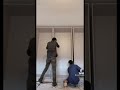 Sliding wardrobe installation 