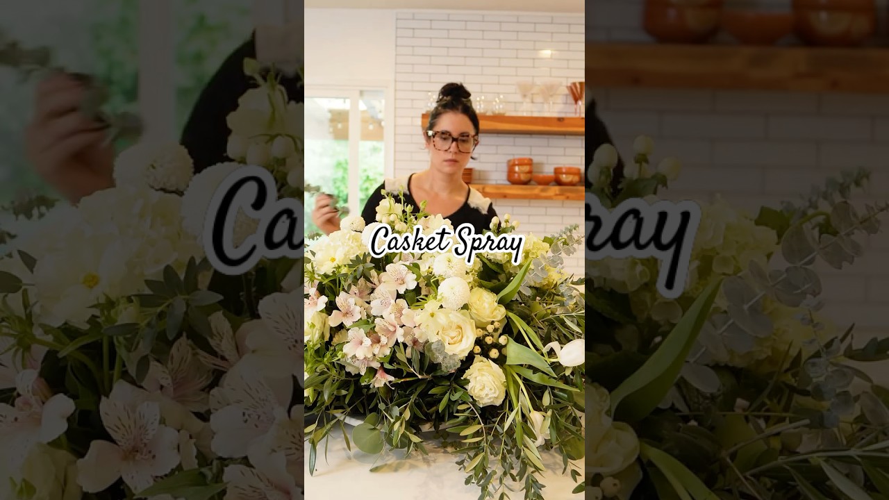 HOW TO MAKE a  Casket Spray | Garden Style | Funeral Flower Tutorial