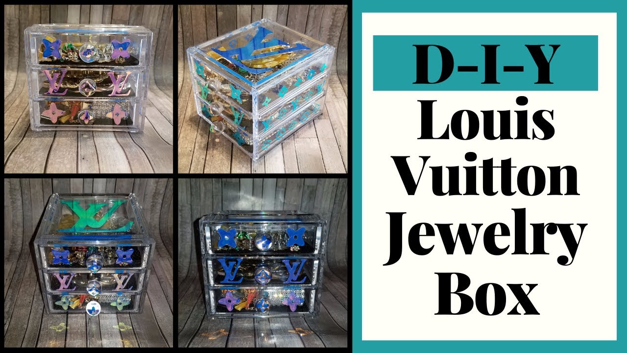 D-I-Y Holographic Louis Vuitton inspired jewelry box. Cricut X Illustrator  