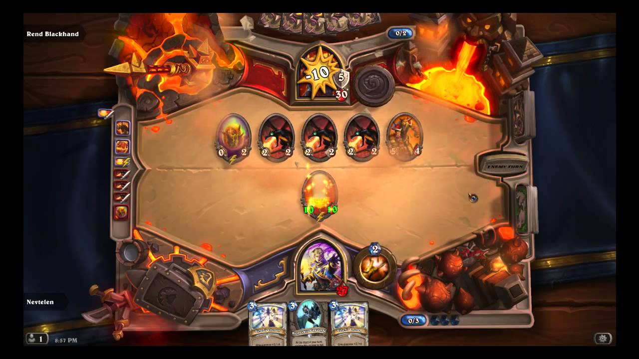 Hearthstone Rend Blackhand Heroic with Priest budget - YouTube