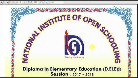 NIOS DELED 513 WORKSHOP BASED ACTIVITIES(WBA) COVER PAGE | Back Page | Content Page