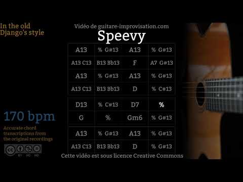 Video thumbnail: Speevy (170 bpm) - Gypsy jazz Backing track / Jazz manouche