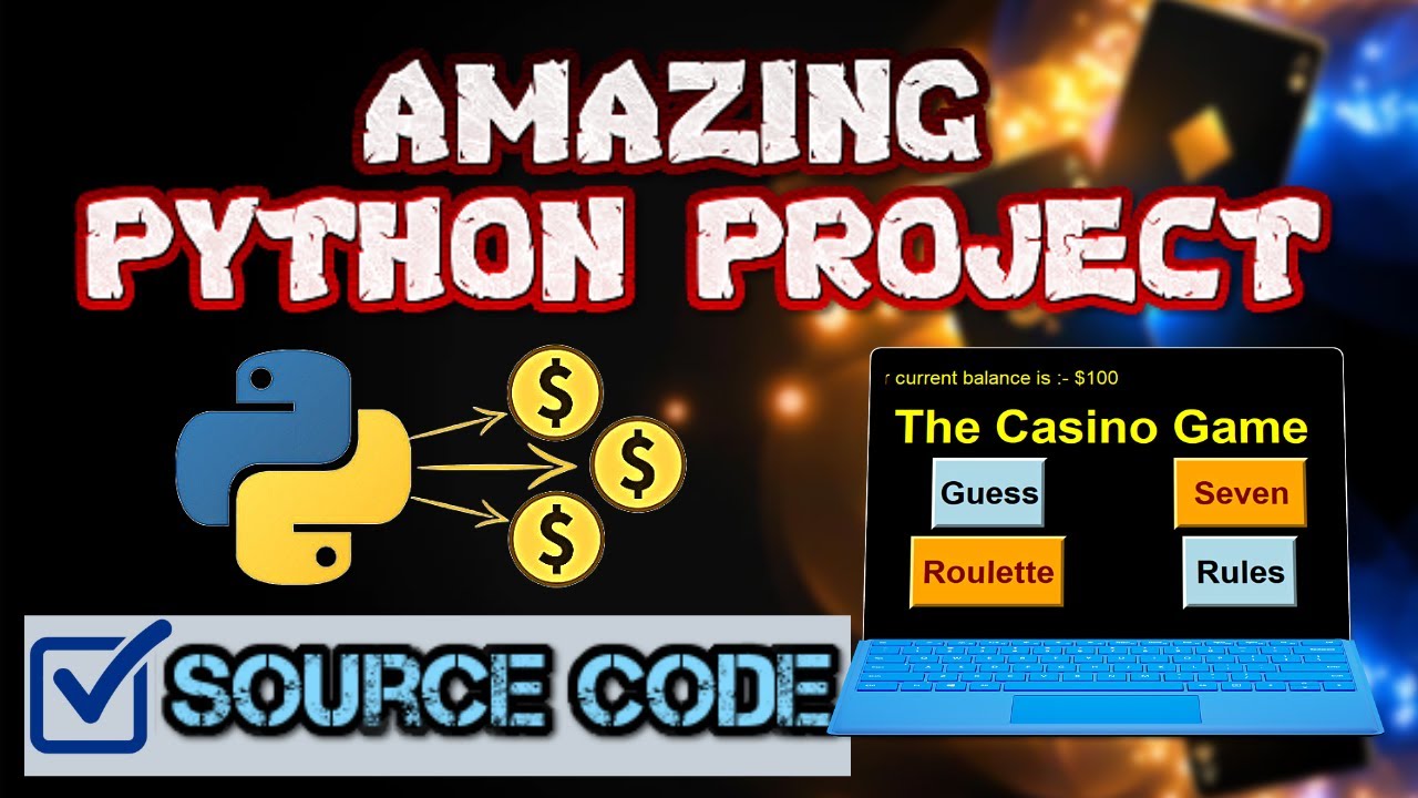 Amazing Python Project !! | The CASINO GAME | Using Tkinter | With ...