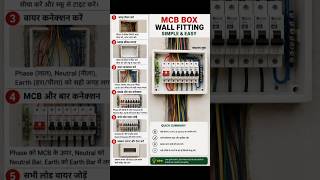 MCB Box Wall Fitting | DB MCB Box Wall Set-up 👷 #shorts #electrical ▶️