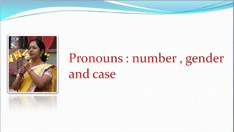 Pronouns : number , gender and case