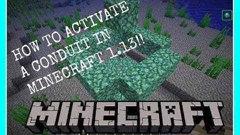 HOW TO ACTIVATE A CONDUIT IN MINECRAFT (UNDERWATER BEACON) MINECRAFT 1.13