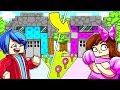 Майнкрафт: САМЫЙ КРАСИВЫЙ ДОМ !!! Парень и Девушка Игра Троллинг Нуб и Про Постройки Minecraft