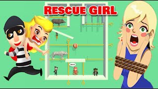 Rescue Girl, Save The Woman, Rescue Cut Puzzel, Save Girl, Pin Rescue,Pull the pin game, Mobile Game screenshot 1