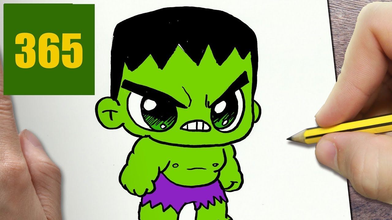 Come Disegnare Hulk Kawaii Passo Dopo Passo Disegni Kawaii Facile