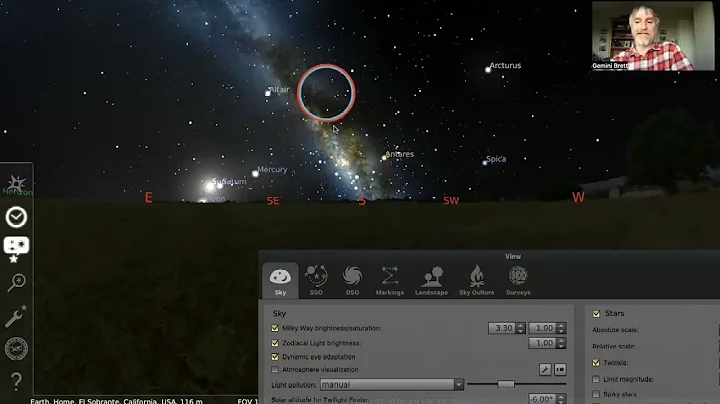 Sky Menu 1 * Stellarium for Astrologers with Gemini Brett #11