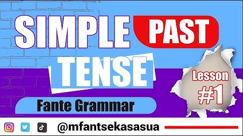 The Simple Past Tense in Fante Part #1 | Verbs Followed By Object/Adverbs | FANTE VERB TENSES.