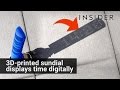 3d printed sundial displays the time digitally