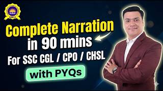 Complete Narration | Narration PYQs | CPO/CGL/CHSL PYQs of NArration | Gmcc live | Direct Indirect