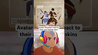 Avatar characters react to their new #Fortnite skins! #avatar #avatarthelastairbender #aang #korra