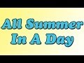 All Summer in a Day by Ray Bradbury (Summary and Review) - Minute Book Report