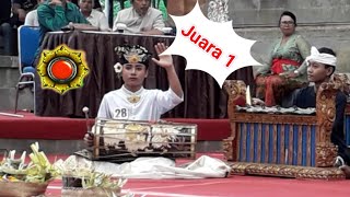 Juara 1 Kendang Tunggal Barong : Agus Herry /SMPN1 DENPASAR / Lomba Kendang PSR 2019