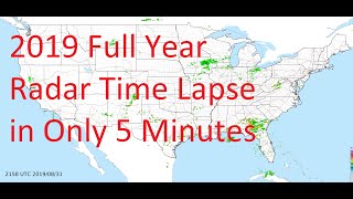 2019 US Weather Radar Time Lapse Animation in 5 Minutes