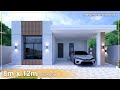 House design idea | 8m x 12m (96sqm) | 3Bedroom