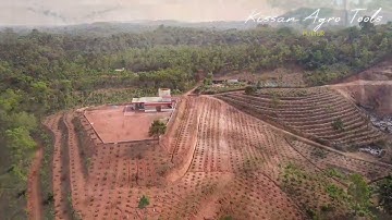 An amazing drone shot of drip irrigation plot.
