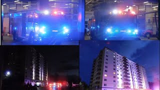 London Fire - Engine 1 and Truck 1 Responding + On Scene