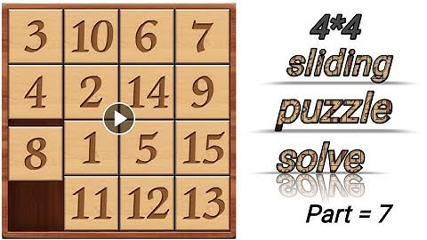 How to solve a 4×4 sliding puzzle (Easily and in under a minute!)