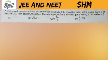 A particle performs simple harmonic motion with amplitude A . Its speed is trippled at the instant