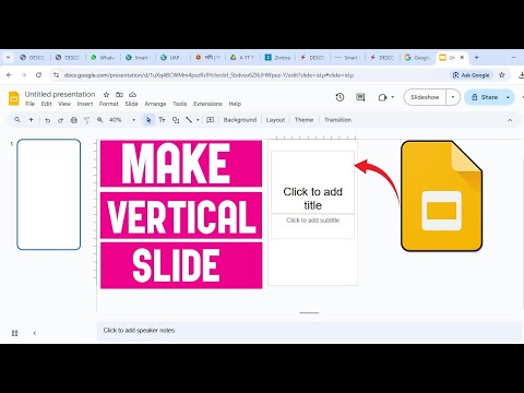 How to make a vertical slide in Google slides - YouTube