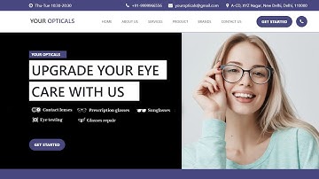 Optical Website Design Template | Optical Shop Website | Web Design Inspiration