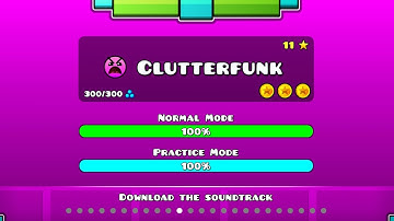 Geometry Dash - Clutterfunk 100% + 3 coins [4k]