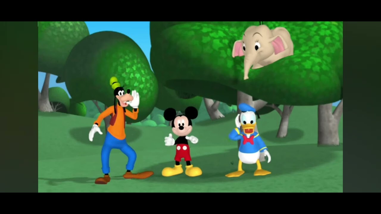 Mickey Mouse Clubhouse button on the baby elephant is crying