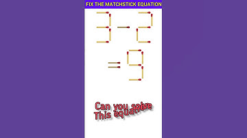 fix the matchstick equation Puzzles #riddles #puzzle #challenge #quiz #maths