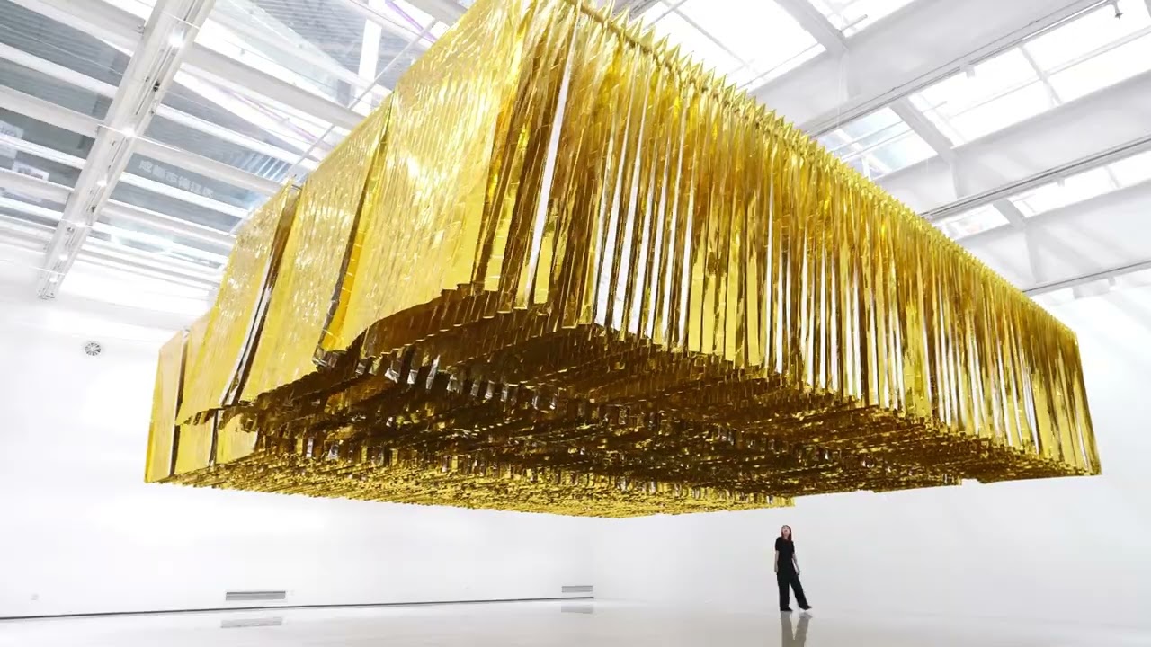 Emergency blanket, kinetic art installation by SpY