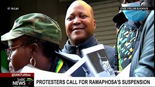 #RamaphosaMustGo March | Protesters wearing ANC regalia call for Ramaphosa to step down