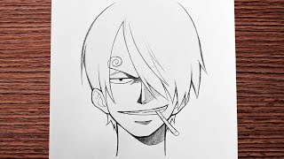 Easy Anime Drawing How To Draw Sanji - One Piece Step-By-Step Sketch