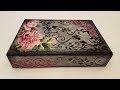Decoupage box with rice paper-DIY