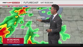 Severe storm threat on Saturday for Chicago, with possible damaging winds and flooding