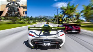Koenigsegg Jesko - Goliath Race - Forza Horizon 5 | Steering Wheel Gameplay