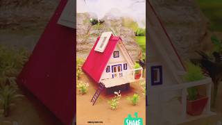Mini A-Frame House Build | DIY Miniature House From Popsicle Sticks | Brick By Brick Mini