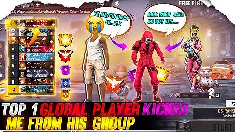 I KILLED TOP 1 GLOBAL PLAYER || TOP 1 GLOBAL PLAYER PLAYING WITH HACKER | GLOBAL PLAYER CALL ME NOOB