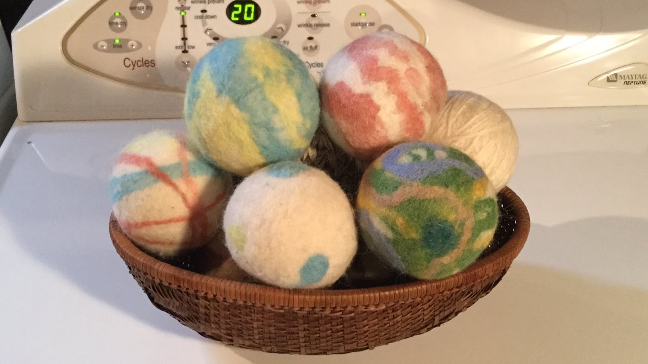 DIY Felted Wool Dryer Balls With Essential Oils - H2OBungalow