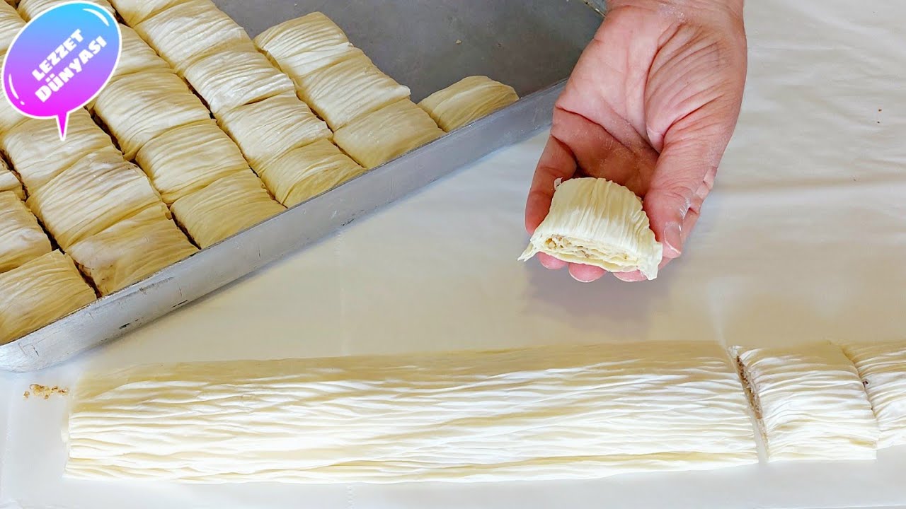 скрученная вручную пахлава из грецких орехов