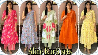 Comfortable And Stylish Aline Kurti Sets For Women From Amazonamazon Haulramya