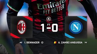 AC MILAN 1 VS NAPOLI 0// UEFA CHAMPIONS LEAGUE QUARTER FINALS CLASH