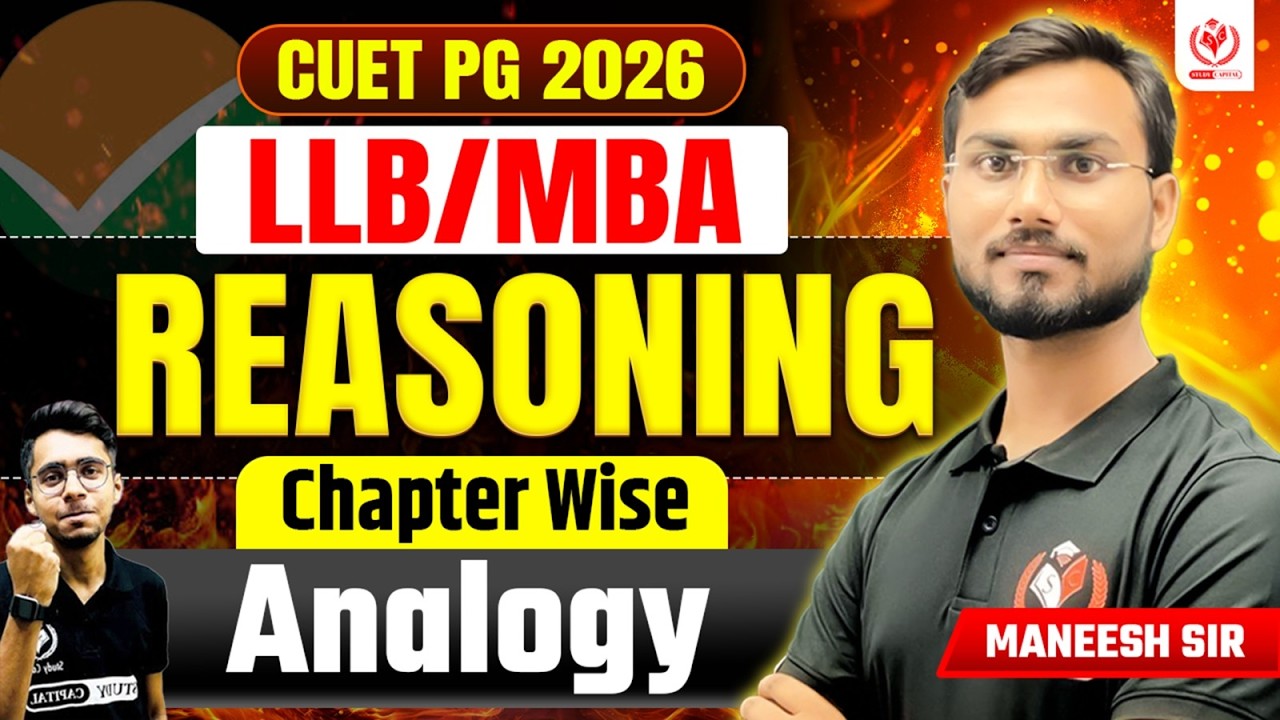 CUET PG 2026 || LLB & MBA | ONE SHOT ONE DAY | Reasoning | ANALOGY ...